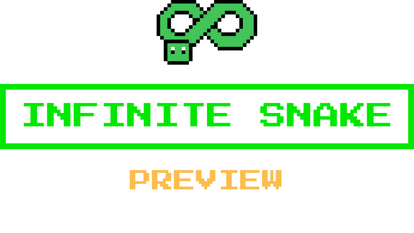 Infinite Snake game logo - A cosmic snake forming an infinity symbol